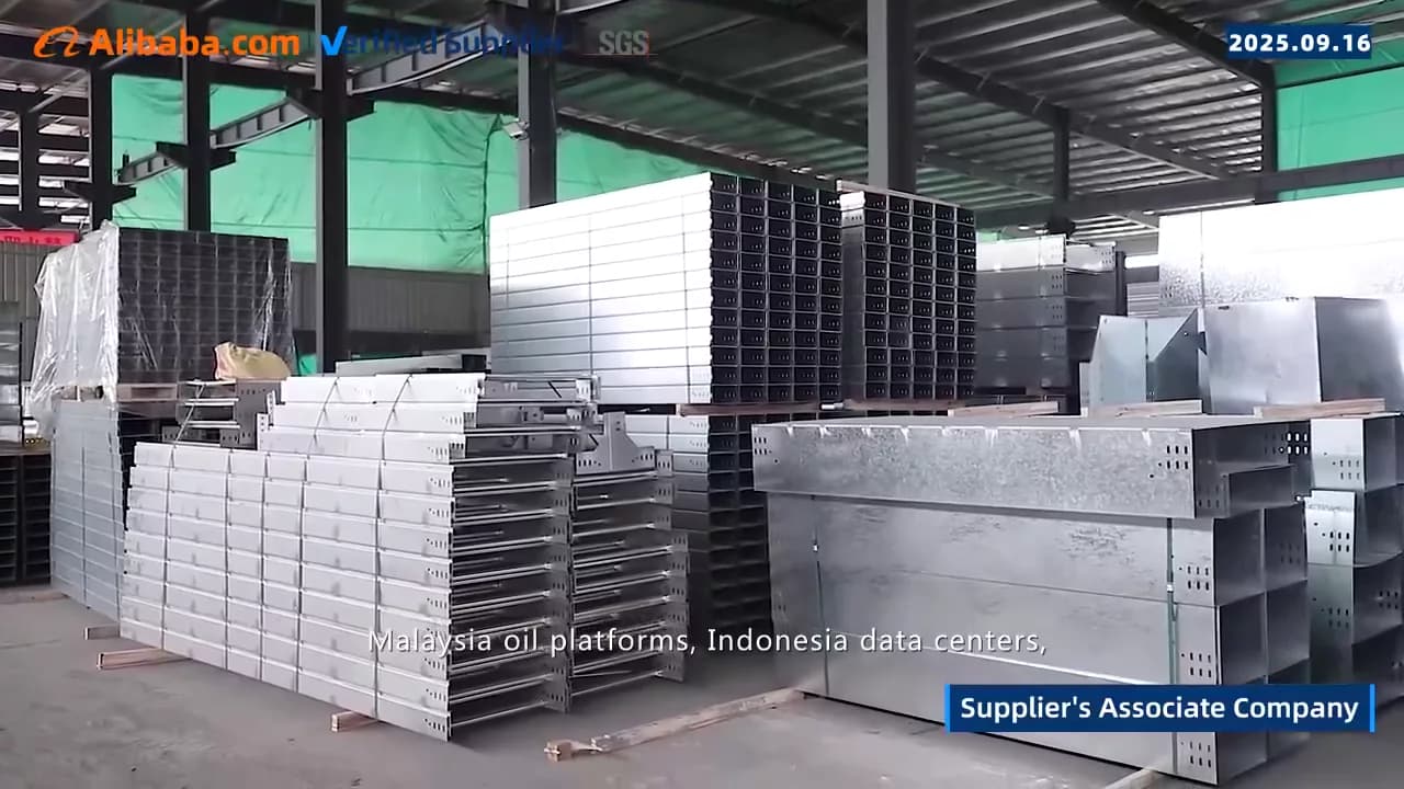 Cable tray manufacturing workshop and production equipment