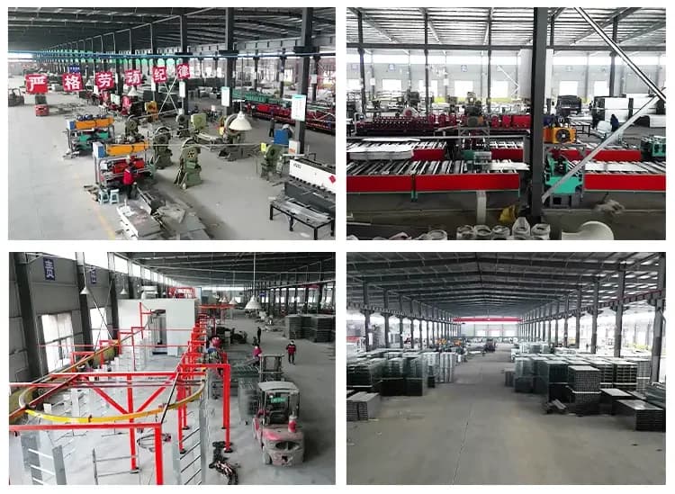 Cable tray manufacturing equipment and workshop