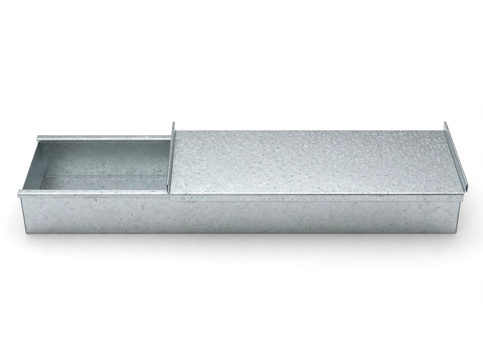 Solid-bottom trough cable tray with cover
